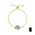 Retro Cross Rainbow Devil's Eye Copper Gold Plated Zircon Bracelets 1 Piece