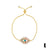 Retro Cross Rainbow Devil's Eye Copper Gold Plated Zircon Bracelets 1 Piece