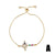 Retro Cross Rainbow Devil's Eye Copper Gold Plated Zircon Bracelets 1 Piece