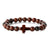 Retro Cross Round Beaded Natural Stone Bracelets