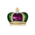 Retro Crown Alloy Inlay Rhinestones Unisex Brooches