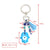 Retro Devil's Eye Glass Unisex Bag Pendant Keychain