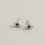 Retro Devil's Eye Silver Inlay Zircon Ear Studs 1 Pair