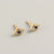 Retro Devil's Eye Silver Inlay Zircon Ear Studs 1 Pair