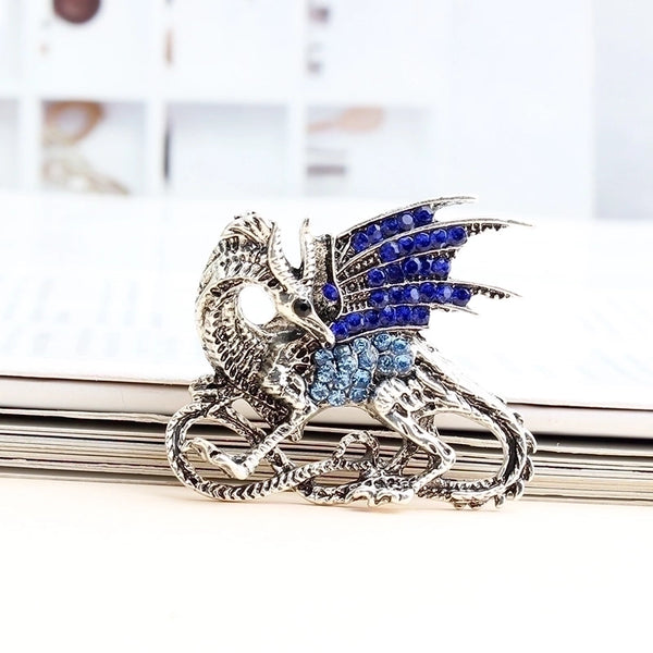 Retro Dragon Alloy Inlay Alloy Men's Brooches