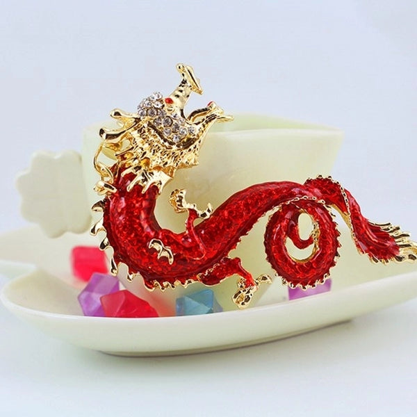 Retro Dragon Zinc Alloy Stoving Varnish Plating Inlay Rhinestones Unisex Bag Pendant Keychain