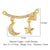 Retro Electrocardiogram Snake Copper Plating Inlay Zircon 18k Gold Plated Charms Jewelry Accessories