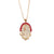 Retro Ethnic Style Virgin Mary Heart Shape Alloy Copper Rhinestones Pendant Necklace In Bulk