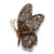 Retro Exaggerated Pin Butterfly Alloy Plating Hollow Out Inlay Rhinestones Women'S Brooches