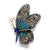 Retro Exaggerated Pin Butterfly Alloy Plating Hollow Out Inlay Rhinestones Women'S Brooches