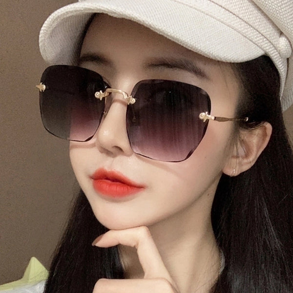 Retro Fashion Ac Square Frameless Women's Sunglasses