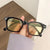 Retro Fashion Simple Style Pc Square Full Frame Men's Sunglasses