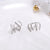 Retro Flower Copper Inlay Zircon Drop Earrings Ear Studs 1 Pair