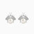 Retro Flower Copper Inlay Zircon Drop Earrings Ear Studs 1 Pair