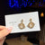 Retro Flower Copper Inlay Zircon Drop Earrings Ear Studs 1 Pair