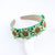 Retro Flower Rhinestone Sponge Hair Band