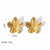 Retro Flower Stainless Steel Plating 18k Gold Plated Rings Earrings