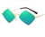 Retro Geometric Ac Special-shaped Mirror Full Frame Women's Sunglasses