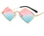 Retro Geometric Ac Special-shaped Mirror Full Frame Women's Sunglasses