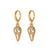 Retro Geometric Diamond Alloy Artificial Gemstones Earrings