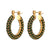 Retro Geometric Inlay Stainless Steel Zircon Gold Plated Earrings