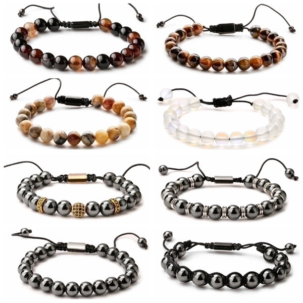 Retro Geometric Natural Stone Wholesale Bracelets