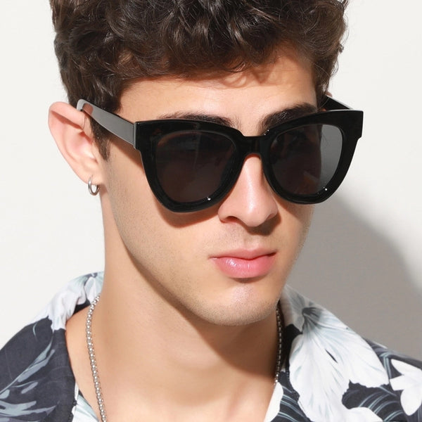 Retro Geometric Pc Cat Eye Full Frame Men's Sunglasses