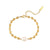 Retro Geometric Stainless Steel Pearl Plating Gold Plated Necklace