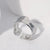 Retro Geometric Stainless Steel Plating Open Rings