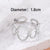 Retro Geometric Stainless Steel Plating Open Rings