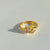 Retro Geometric Titanium Steel Plating Inlay Zircon 18k Gold Plated Open Ring