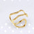 Retro Geometric Titanium Steel Plating Open Ring 1 Piece