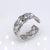 Retro Geometric Titanium Steel Plating Open Ring 1 Piece