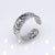 Retro Geometric Titanium Steel Plating Open Ring 1 Piece