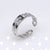 Retro Geometric Titanium Steel Plating Open Ring 1 Piece