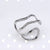 Retro Geometric Titanium Steel Plating Open Ring 1 Piece