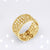 Retro Geometric Titanium Steel Plating Open Ring 1 Piece