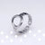 Retro Geometric Titanium Steel Plating Open Ring 1 Piece