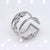 Retro Geometric Titanium Steel Plating Open Ring 1 Piece