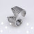 Retro Geometric Titanium Steel Plating Open Ring 1 Piece