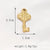 Retro Golden Key Necklace Stainless Steel Pendant Both Sides Cross Pattern DIY Ornament Accessories