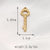 Retro Golden Key Necklace Stainless Steel Pendant Both Sides Cross Pattern DIY Ornament Accessories