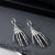 Retro Goth Punk Skull Palm Big Pendant Earrings Necklace