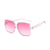 Retro Gradient Color Leopard Ac Square Full Frame Women's Sunglasses