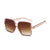 Retro Gradient Color Leopard Ac Square Full Frame Women's Sunglasses