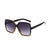 Retro Gradient Color Leopard Ac Square Full Frame Women's Sunglasses