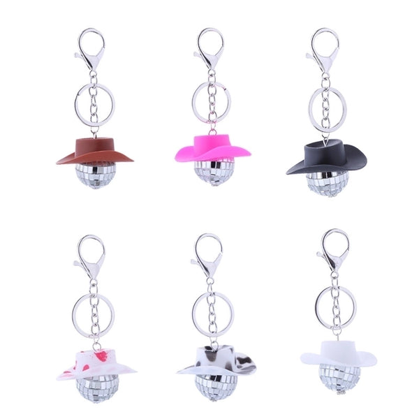 Retro Hat Glass Plating Keychain