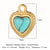 5 Pieces 3 Pieces Retro Heart Shape Crown Titanium Steel Plating Inlay Natural Stone Charms Jewelry Accessories