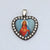 Retro Heart Shape Glass Zinc Alloy Inlay Rhinestones Jewelry Accessories