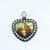 Retro Heart Shape Glass Zinc Alloy Inlay Rhinestones Jewelry Accessories